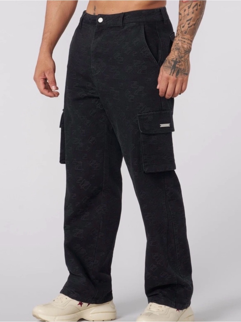 Youngla 6028 Streetwear Baggy Jeans, Black Wash, Size XL